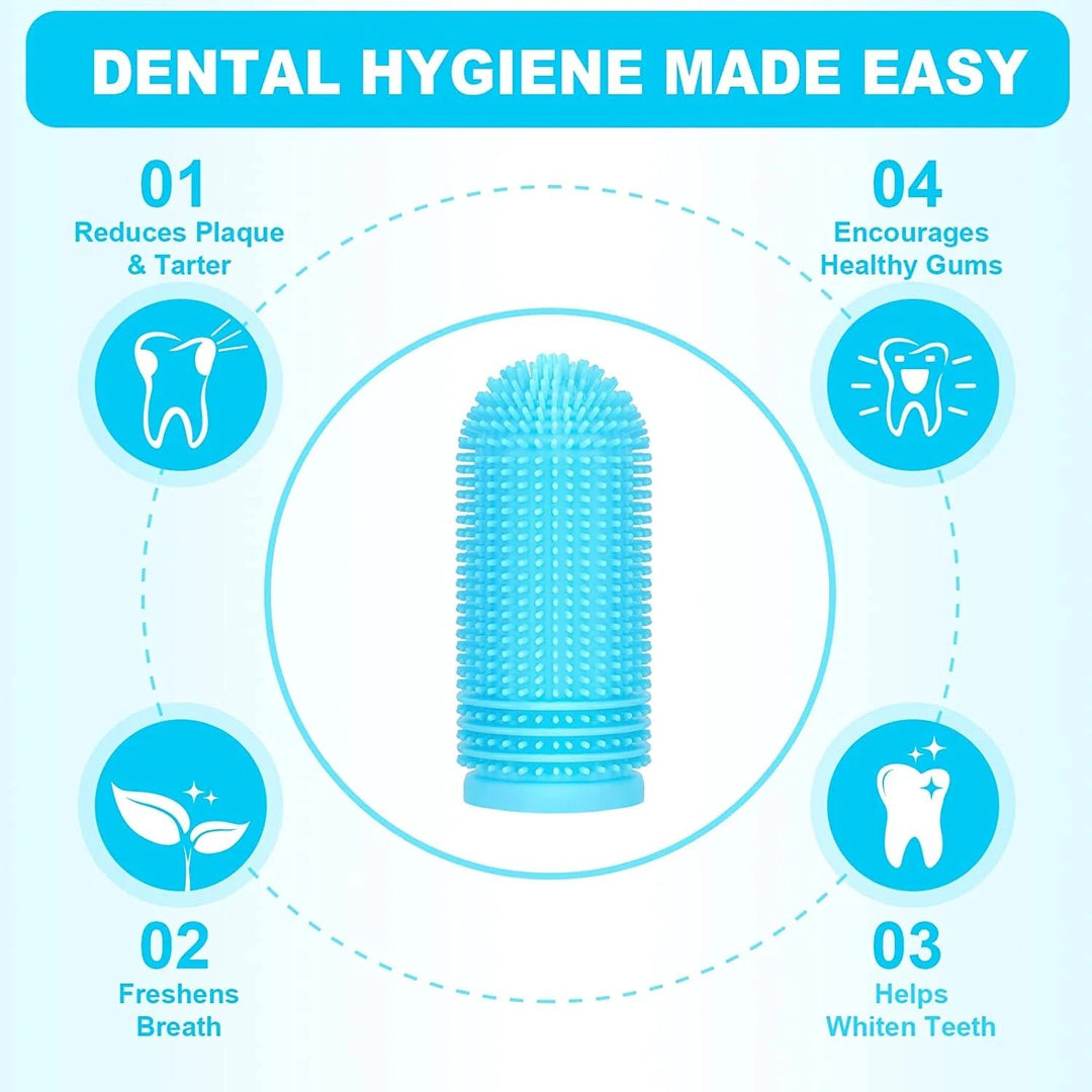4 Pack Dog Toothbrush for Dog Teeth Cleaning, Dog Finger Toothbrush, Full Surround Bristles, 360ºdog Fingerbrush Toothbrush, Dog Tooth Brushing Kit, Cat Toothbrush, Dental Care for Puppies, Cats - Nutty Deals!