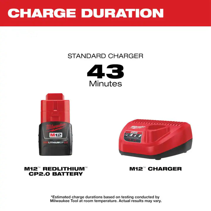 M12 12-Volt Lithium-Ion Cordless 3/8 In. Crown Stapler Kit with 2.0 AH Battery and Charger