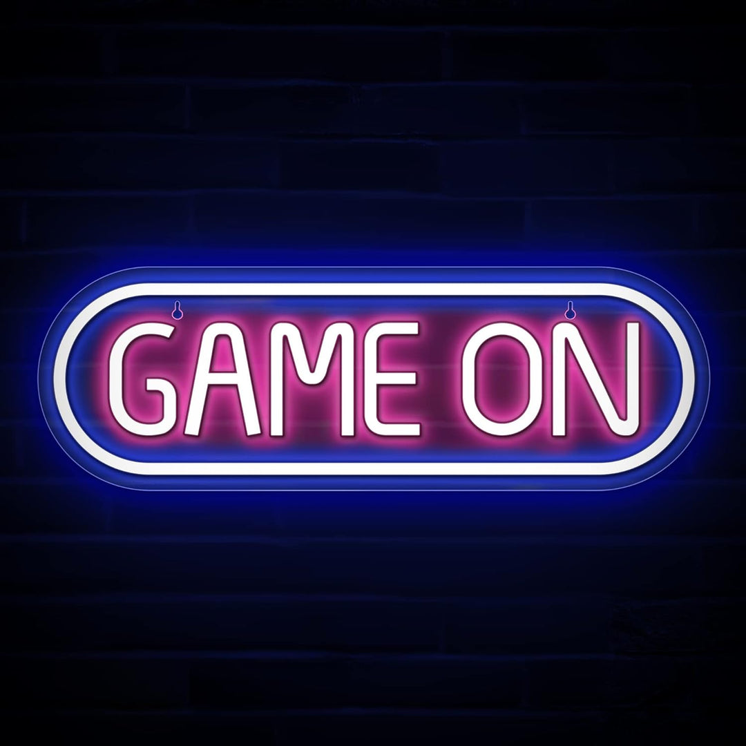 Game Controller Neon Signs – Gamepad/Game Remote Neon Sign for Video/Pc Gamer, Teen Boys' Gift - Game Zone LED Signs for Wall, Bedroom, Game Room Decor - Cool Gaming Console Neon Light