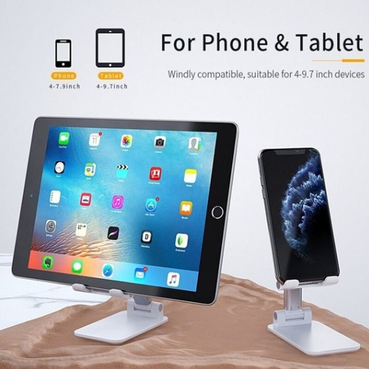 Metal Desktop Tablet Holder Table Cell Foldable Extend Support Desk Mobile Phone Holder Stand For iPhone iPad Adjustable