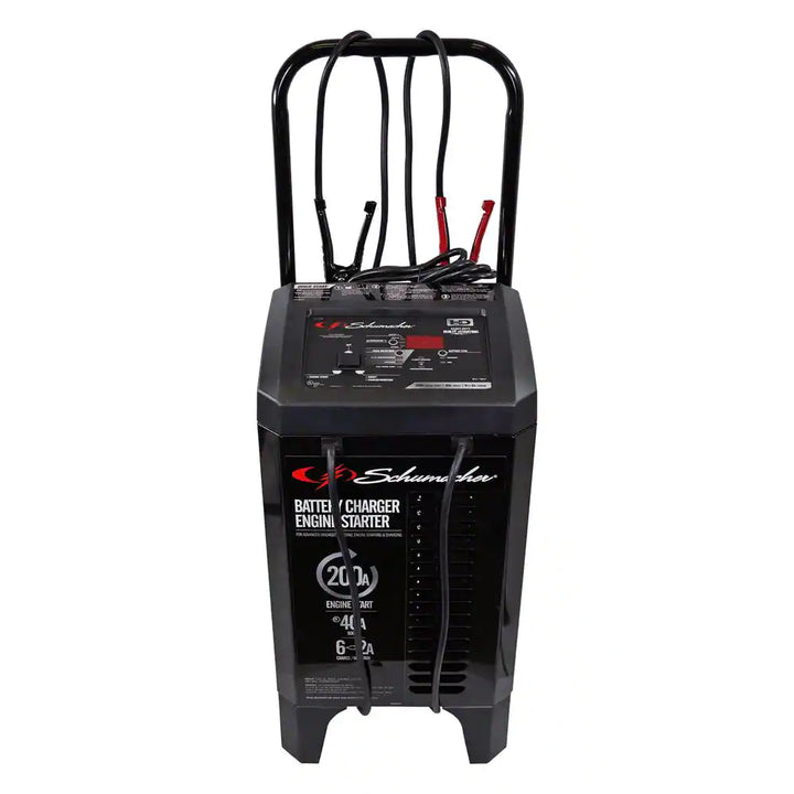 Automotive 12 Volt 150 Amp Fully Automatic Wheeled Battery Charger and Engine Starter with 20 Amp Boost