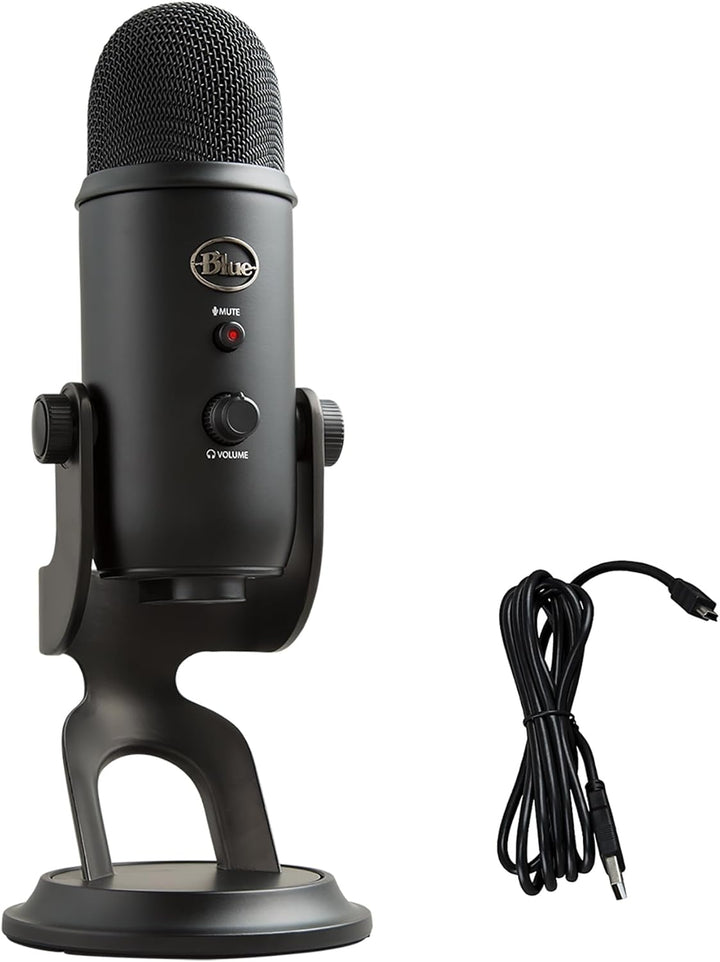 Logitech Creators  Yeti USB Microphone for Gaming, Streaming, Podcast, Youtube, Discord, PC, Studio Sound, Plug & Play-Midnight