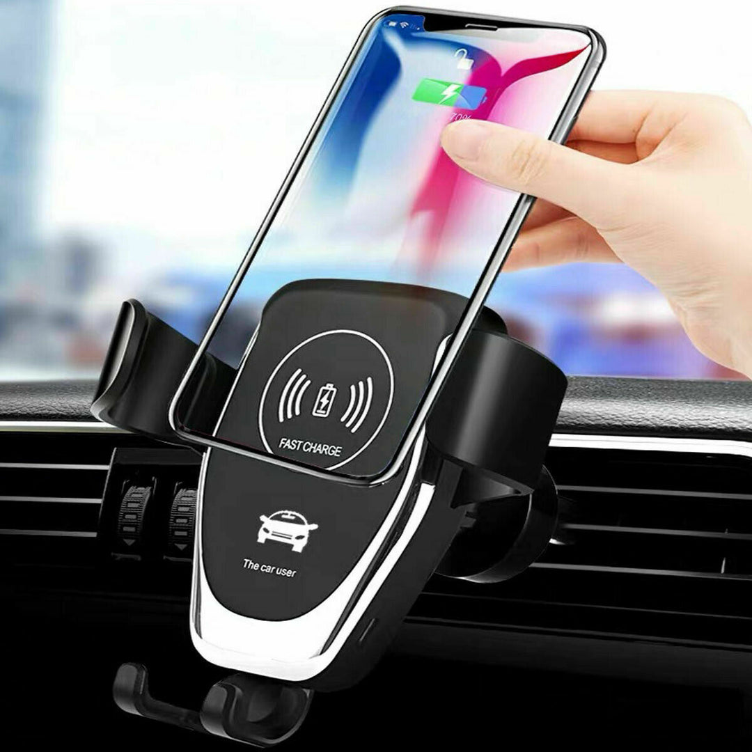 10W QI Wireless Fast Car Charger Mount Holder Stand Automatic Clamping Charging