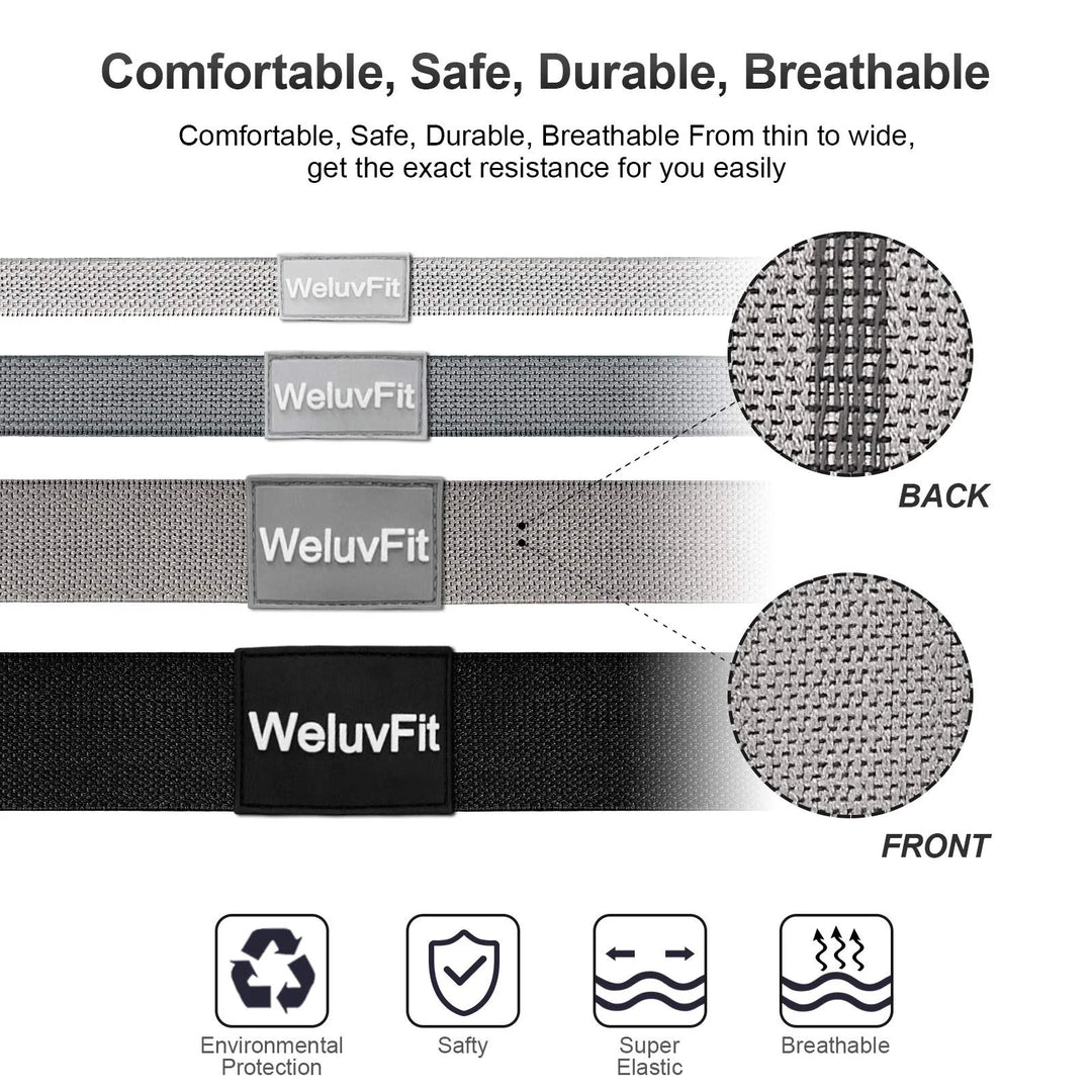 Long Resistance Bands, Weluvfit Workout Bands Resistance for Women and Men, Fitness Loop Booty Stretch Exercise Bands for Full Body Workout & Weight Training, Pull up Assistance Bands for Home Gym