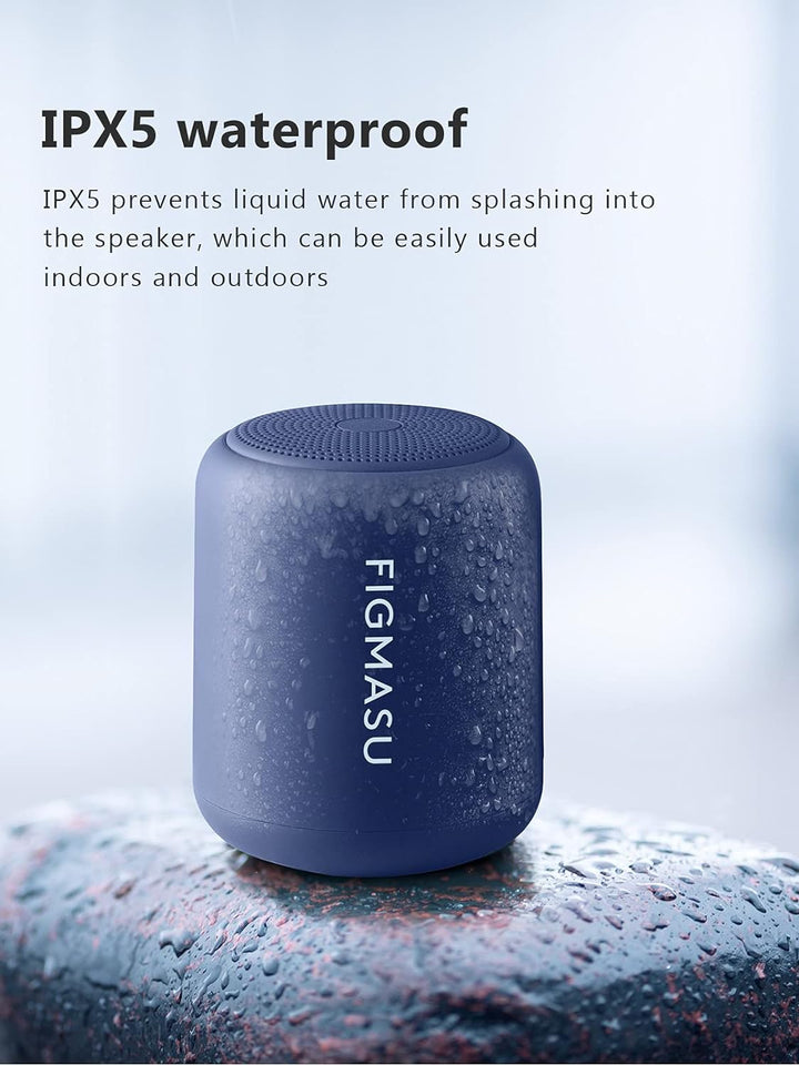 Portable Bluetooth Speakers, Wireless Speaker 360 HD Surround Sound, Outdoor Mini IPX5 Waterproof Travel Speaker with 5W Driver, Built-In Microphone