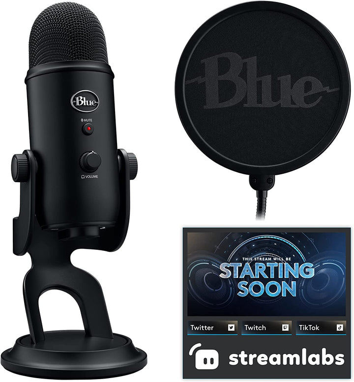 Logitech Creators  Yeti USB Microphone for Gaming, Streaming, Podcast, Youtube, Discord, PC, Studio Sound, Plug & Play-Midnight