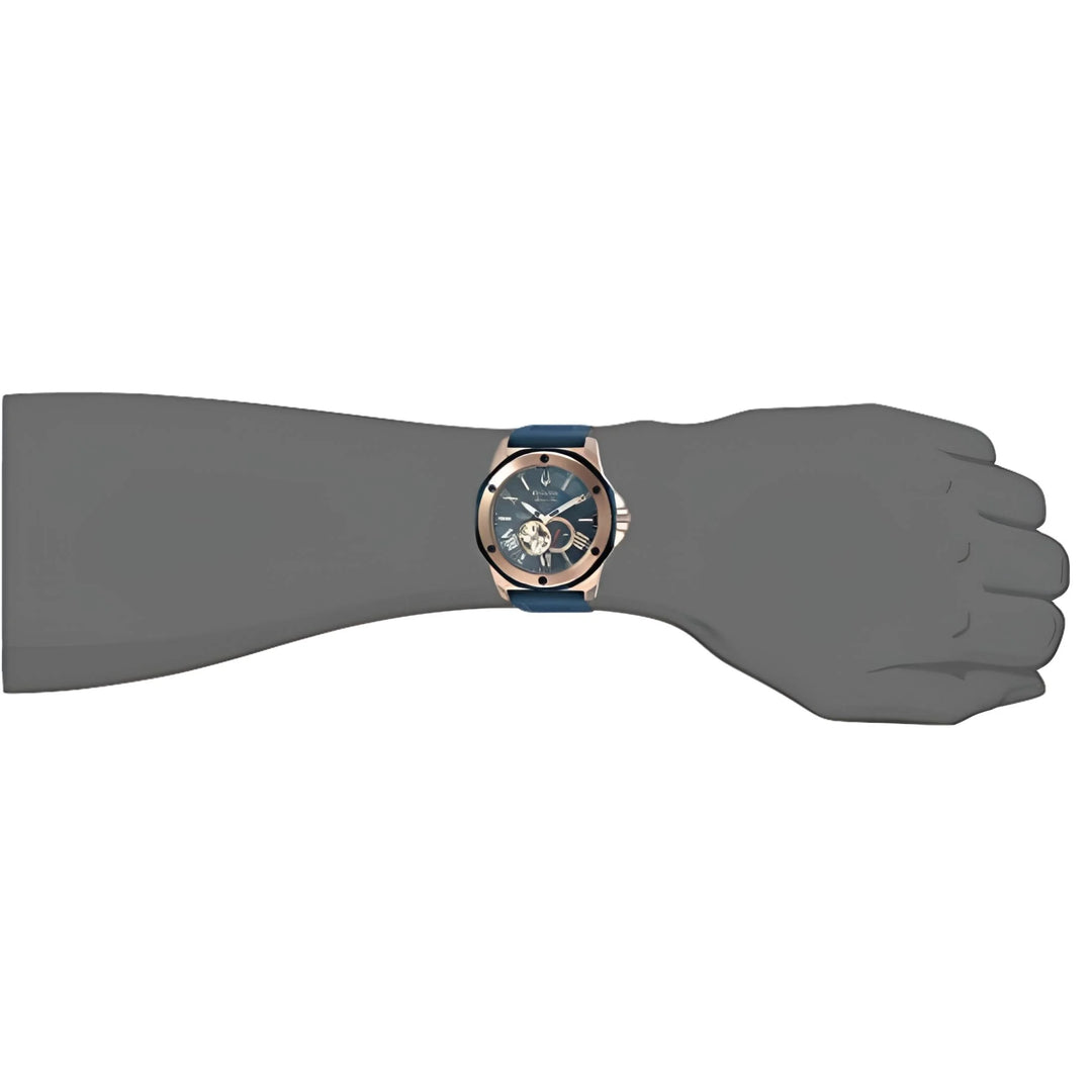 Bulova Marine Star Automatic Blue Dial Men'S Watch 98A227