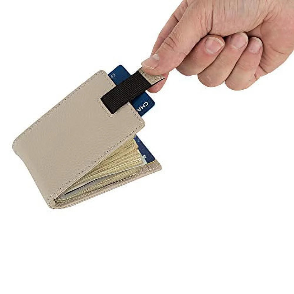 Super Slim RFID Leather Wallet for Men Card Holder with Money Clip Prefect for Travel & Front Pocket Use