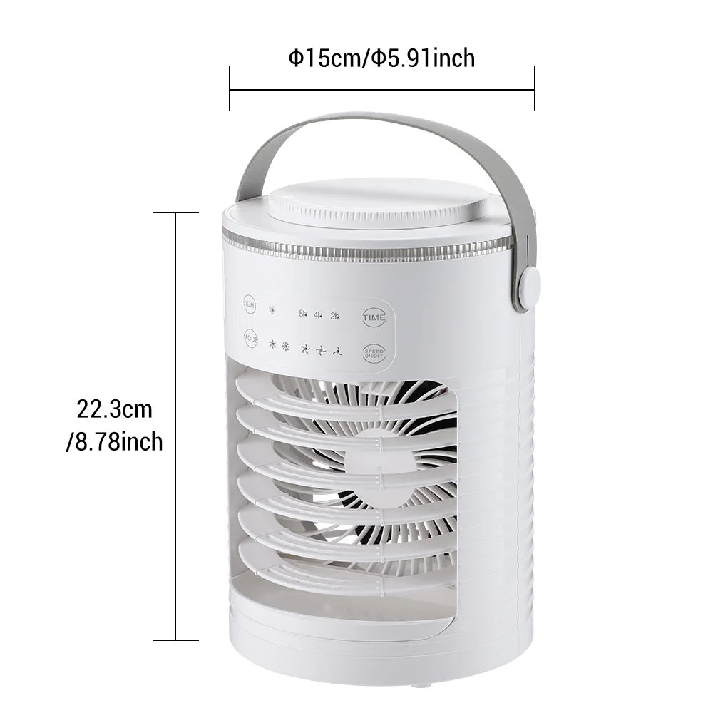 Latiable Portable Air Conditioner with Humidifier, White