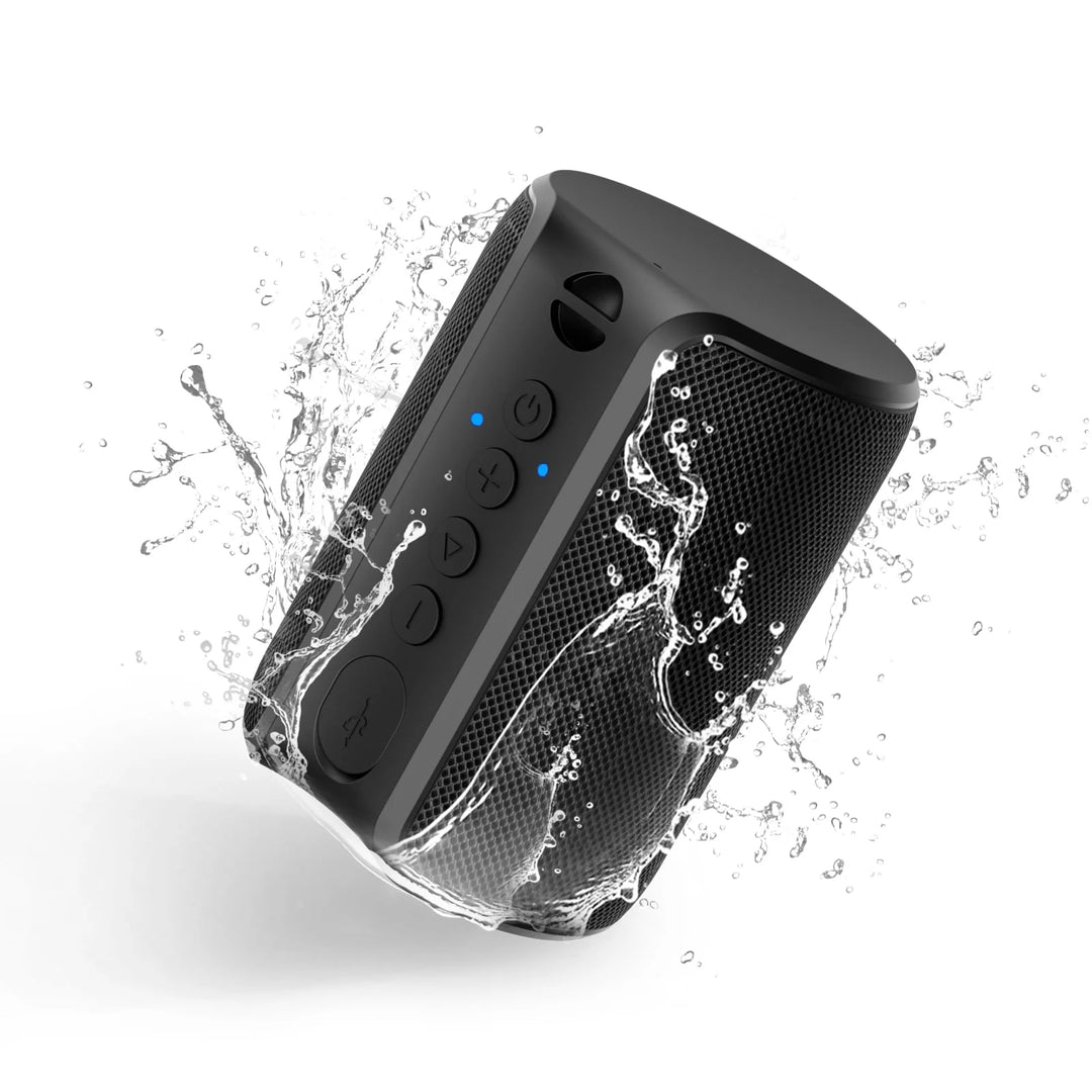 Portable Bluetooth Speaker, IPX7 Waterproof Wireless Outdoor Speaker, TWS Pairing, 12H Playtime, Black