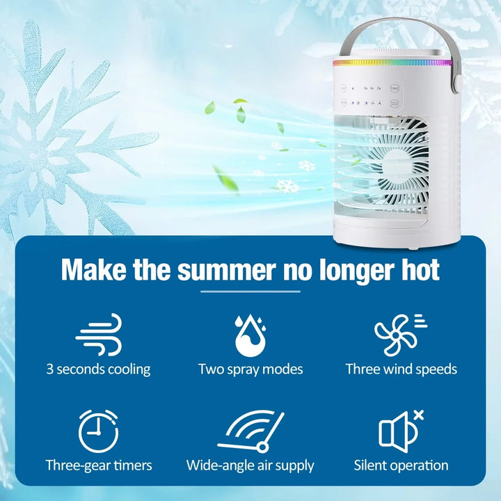 Latiable Portable Air Conditioner with Humidifier, White
