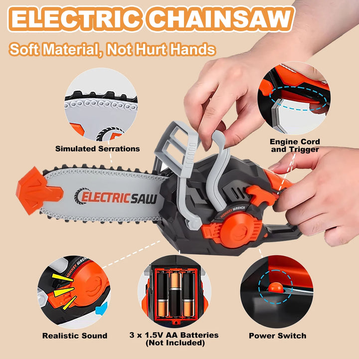 Payusd Kids Tool Set Kids Toys 32PCS Pretend Play Toddler Tool Toys with Electronic Toy Drill Set Construction Kits Toys Christmas Gift for Kids Ages 3-8 Years Old