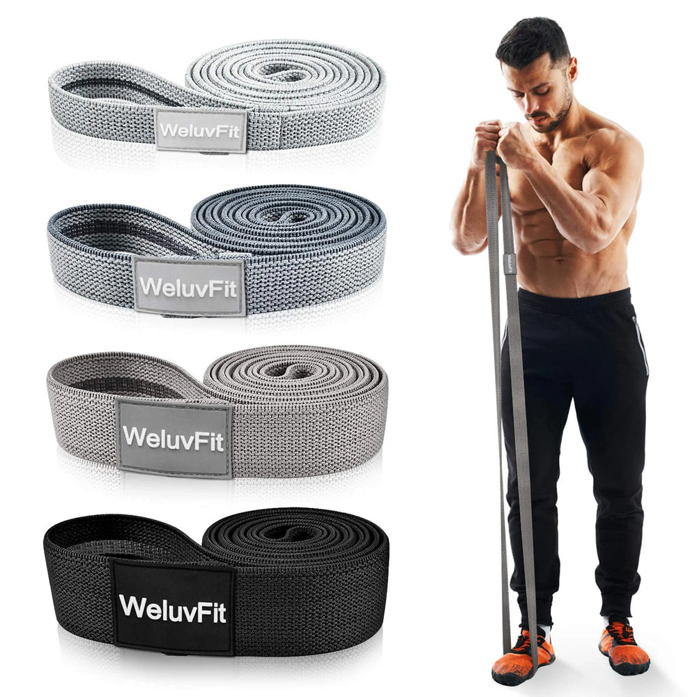 Long Resistance Bands, Weluvfit Workout Bands Resistance for Women and Men, Fitness Loop Booty Stretch Exercise Bands for Full Body Workout & Weight Training, Pull up Assistance Bands for Home Gym
