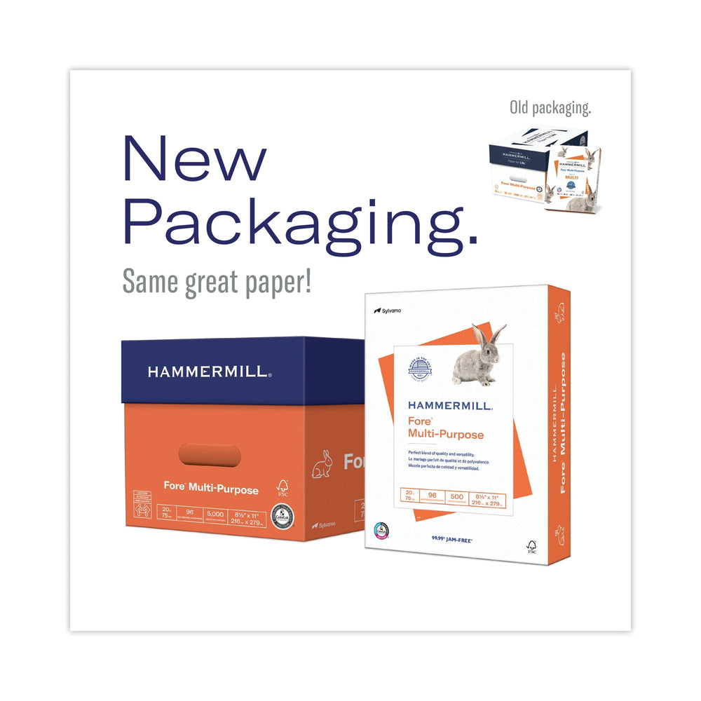 Printer Paper, 20Lb Fore Multipurpose, 8.5X14, White, 1 Ream, 500 Sheets