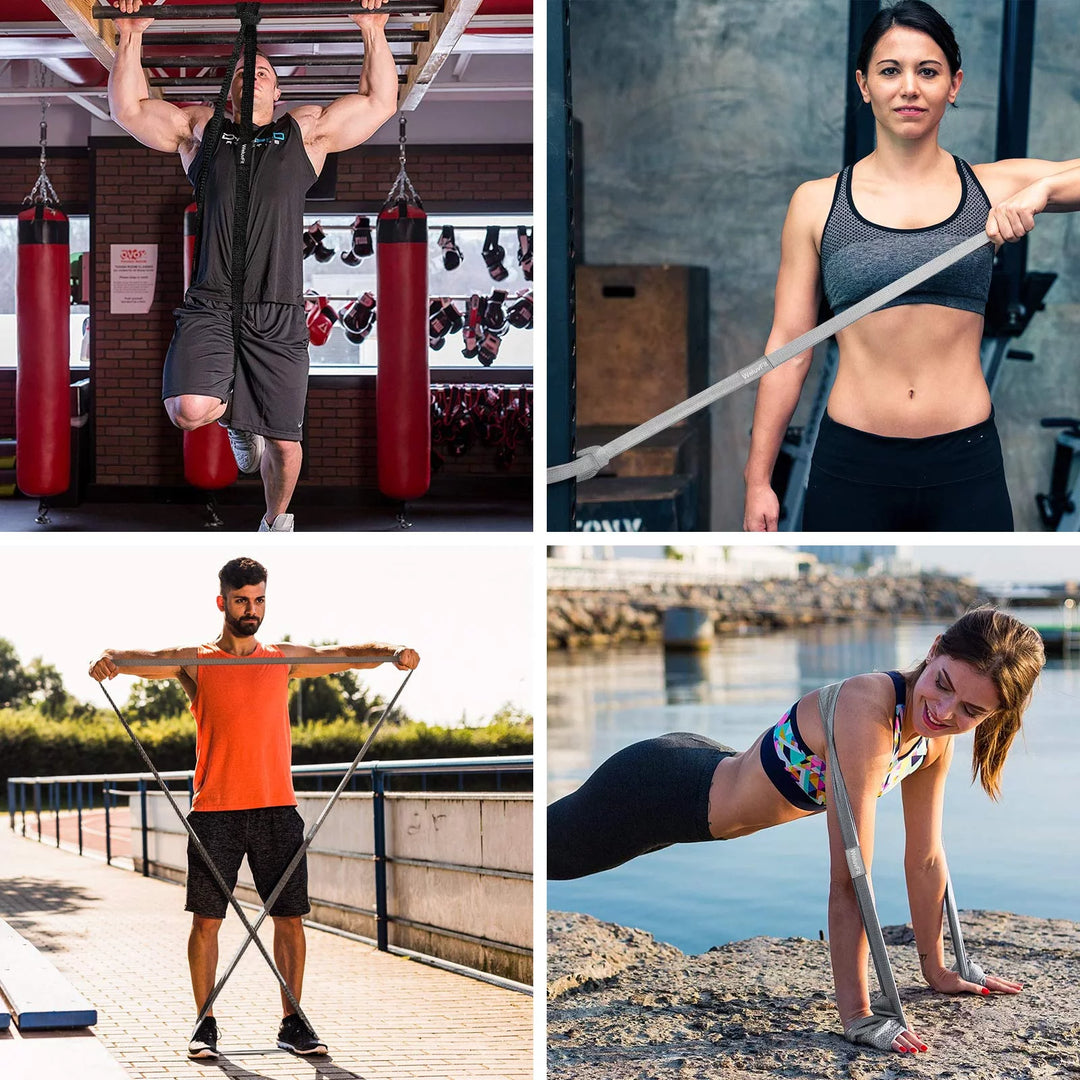 Long Resistance Bands, Weluvfit Workout Bands Resistance for Women and Men, Fitness Loop Booty Stretch Exercise Bands for Full Body Workout & Weight Training, Pull up Assistance Bands for Home Gym