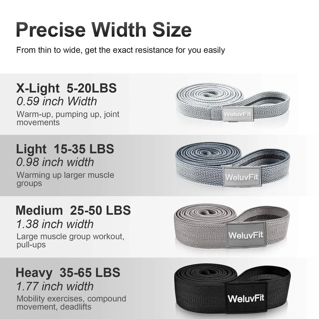 Long Resistance Bands, Weluvfit Workout Bands Resistance for Women and Men, Fitness Loop Booty Stretch Exercise Bands for Full Body Workout & Weight Training, Pull up Assistance Bands for Home Gym