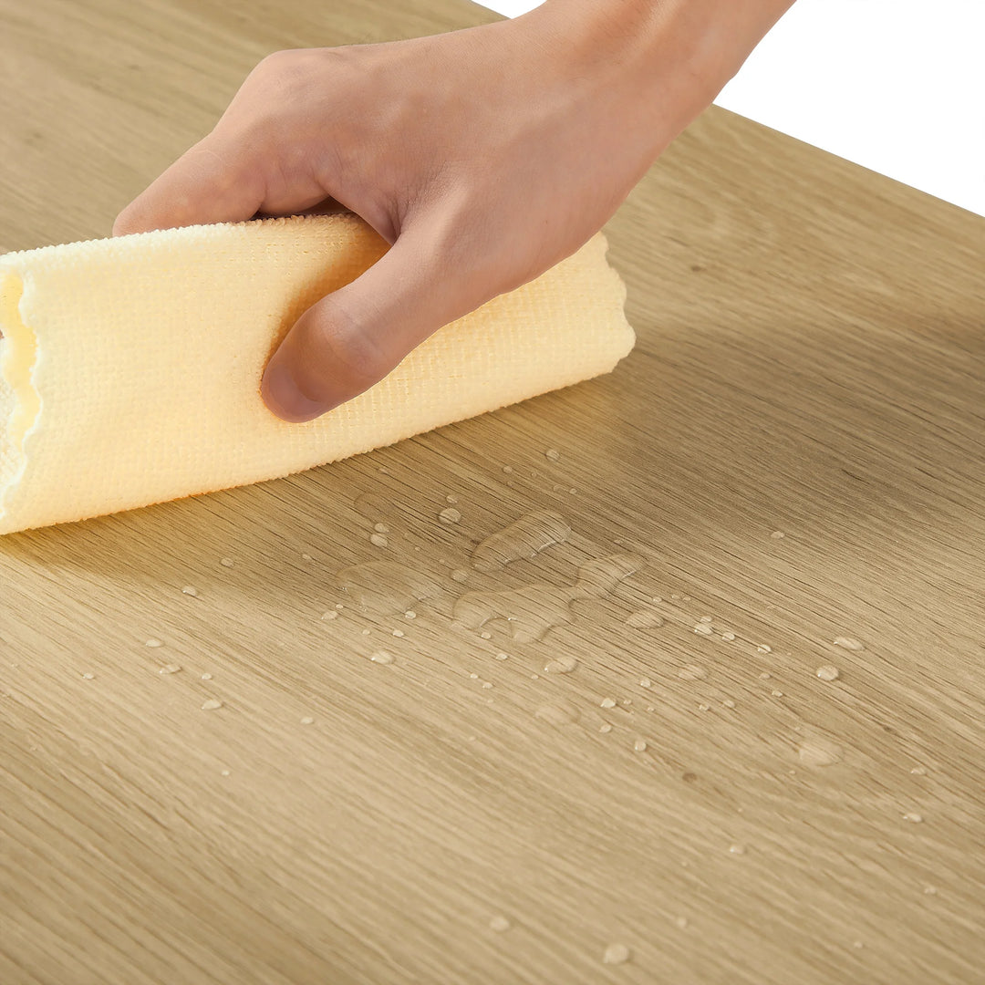 Hommoo 7 Tiers Rattan Bookshelf, Display Shelf Bookcases, Book Shelf Storage Rack with Cabinet for Living Room Home Office, Natural