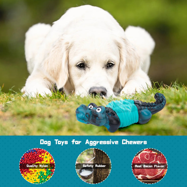 Dog Toys for Aggressive Chewers,Indestructible Dog Toys,Durable/Tough Dog Chewing Toys for Large Breed,Blue