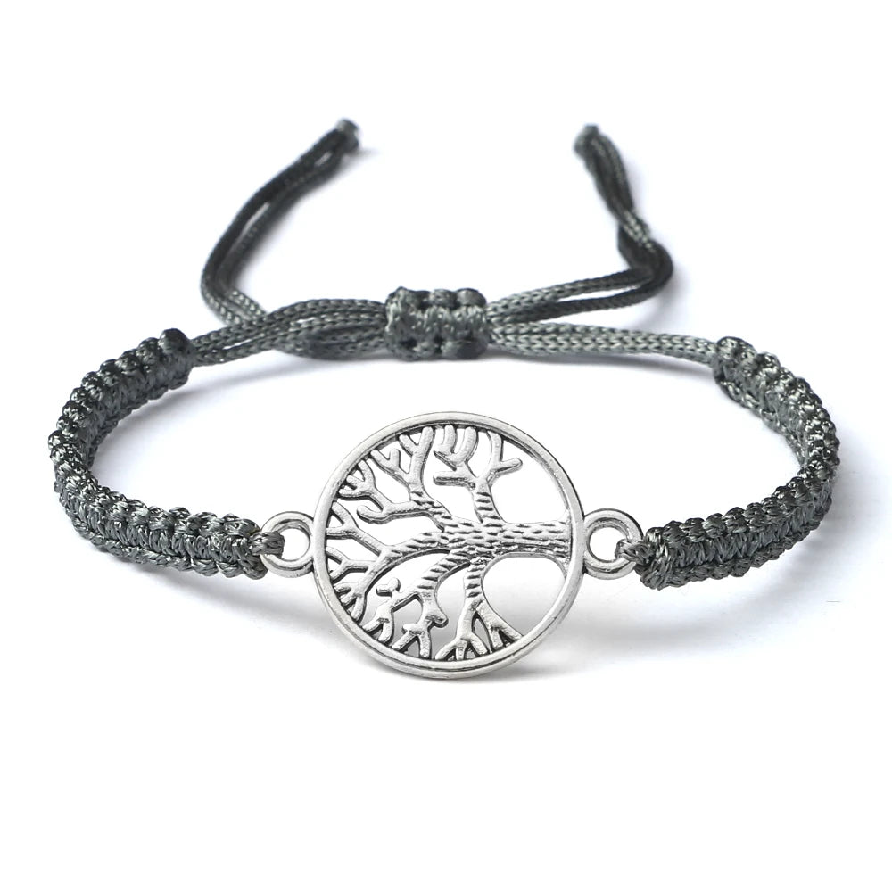 Handmade Braid Rope Bracelets Tree of Life Adjustable  Bracelets for Women Men Gift Wrist Bangle Charm Friendship Prayer Jewelry