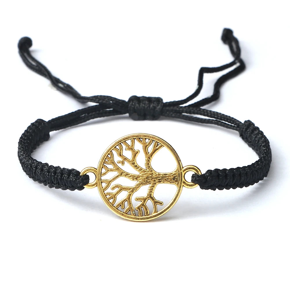 Handmade Braid Rope Bracelets Tree of Life Adjustable  Bracelets for Women Men Gift Wrist Bangle Charm Friendship Prayer Jewelry