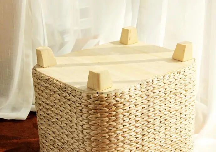 Multi-Function Rattan Wicker Storage Stool Ottoman