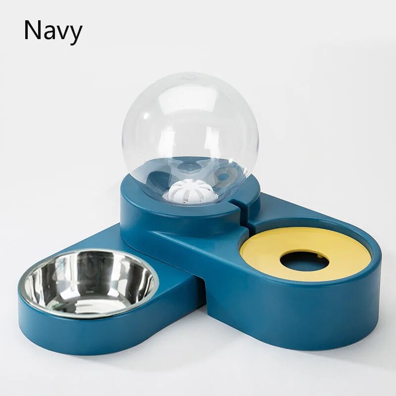 2-in-1 Bubble Pet Water Dispenser with 1.8L Capacity - Perfect for Cats and Dogs