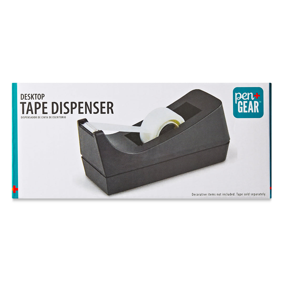 Desktop Manual Tape Dispenser for 1 in Core, Black