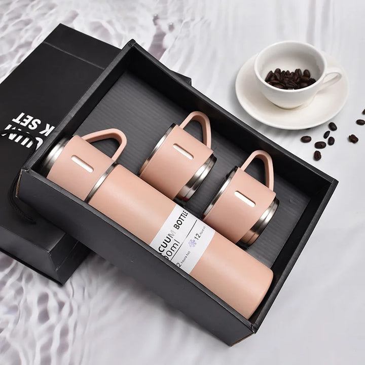 500ML Stainless Steel Vacuum Flask Set