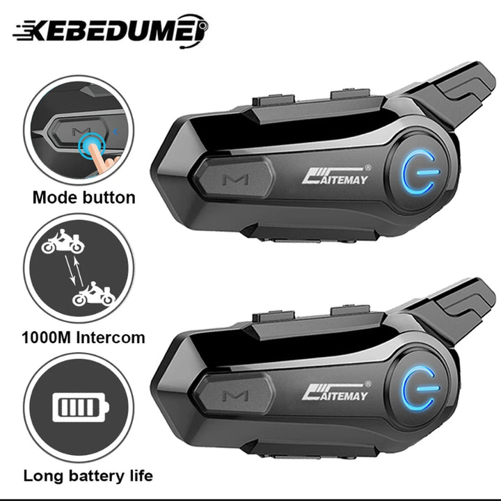 Bluetooth Motorcycle Helmet Intercom Headset