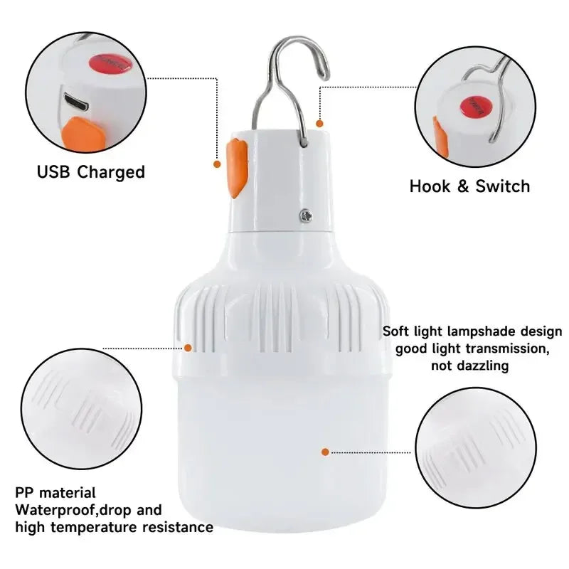 High Power LED Camping Light Rechargeable Lantern