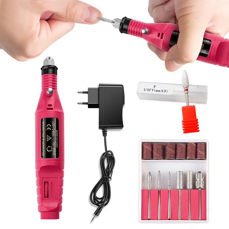 Professional Electric Nail Drill Set - Quiet & Smooth Operation, Multiple Speeds & Attachments - Perfect for Manicures & Pedicures