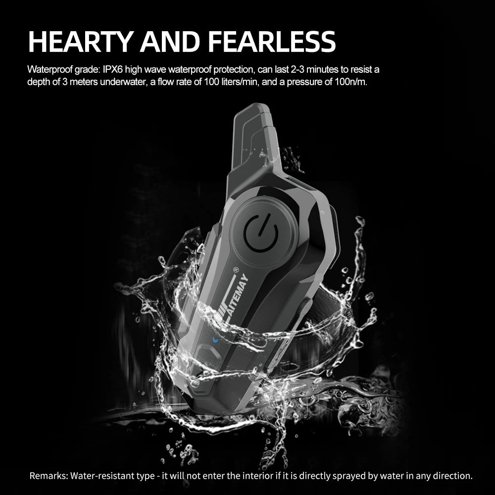 Bluetooth Motorcycle Helmet Intercom Headset