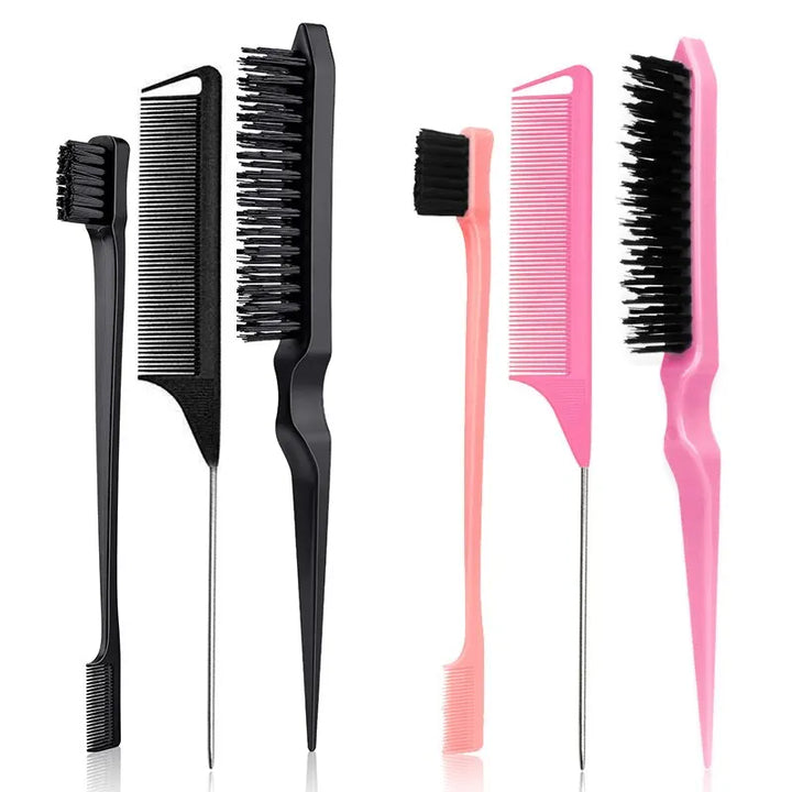 3pc Hair Styling Comb Set - Versatile Double Headed Design