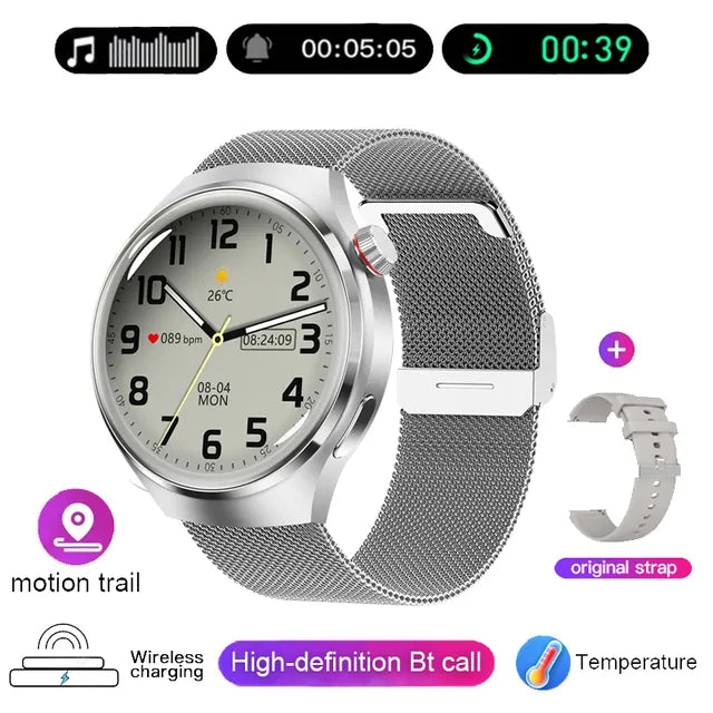 New GPS Smart Watch Men For Huawei GT4 Pro 360*360 HD Screen Heart rate Bluetooth Call NFC IP68Waterproof Blood Sugar Smartwatch