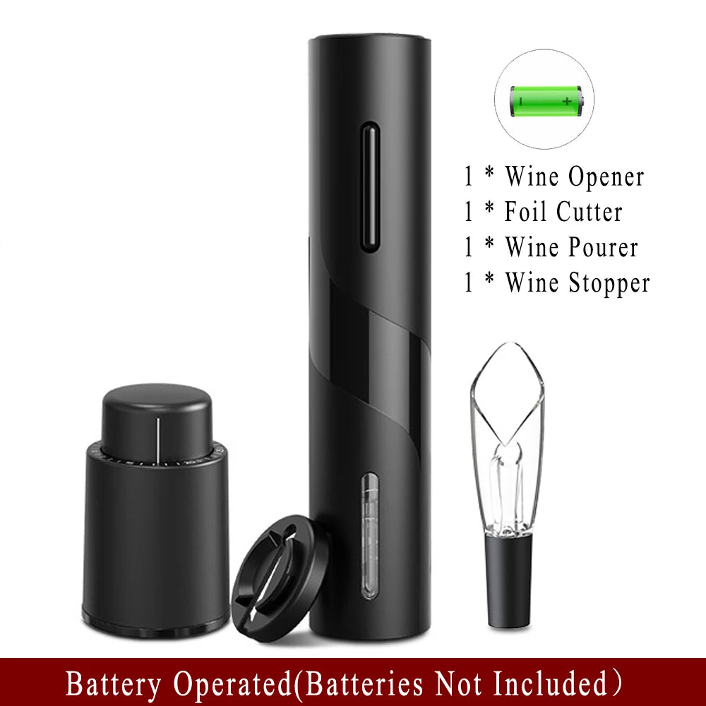 Viboelos Rechargeable Electric Wine Opener Set - Effortlessly Open 100 Bottles on One Charge!