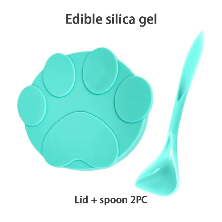 Portable Silicone Dog/ Cat Canned Lid 2-in-1Food Sealer w/ Spoon, Pet Food Cover Storage Fresh-keeping Lids, Pet Accessories