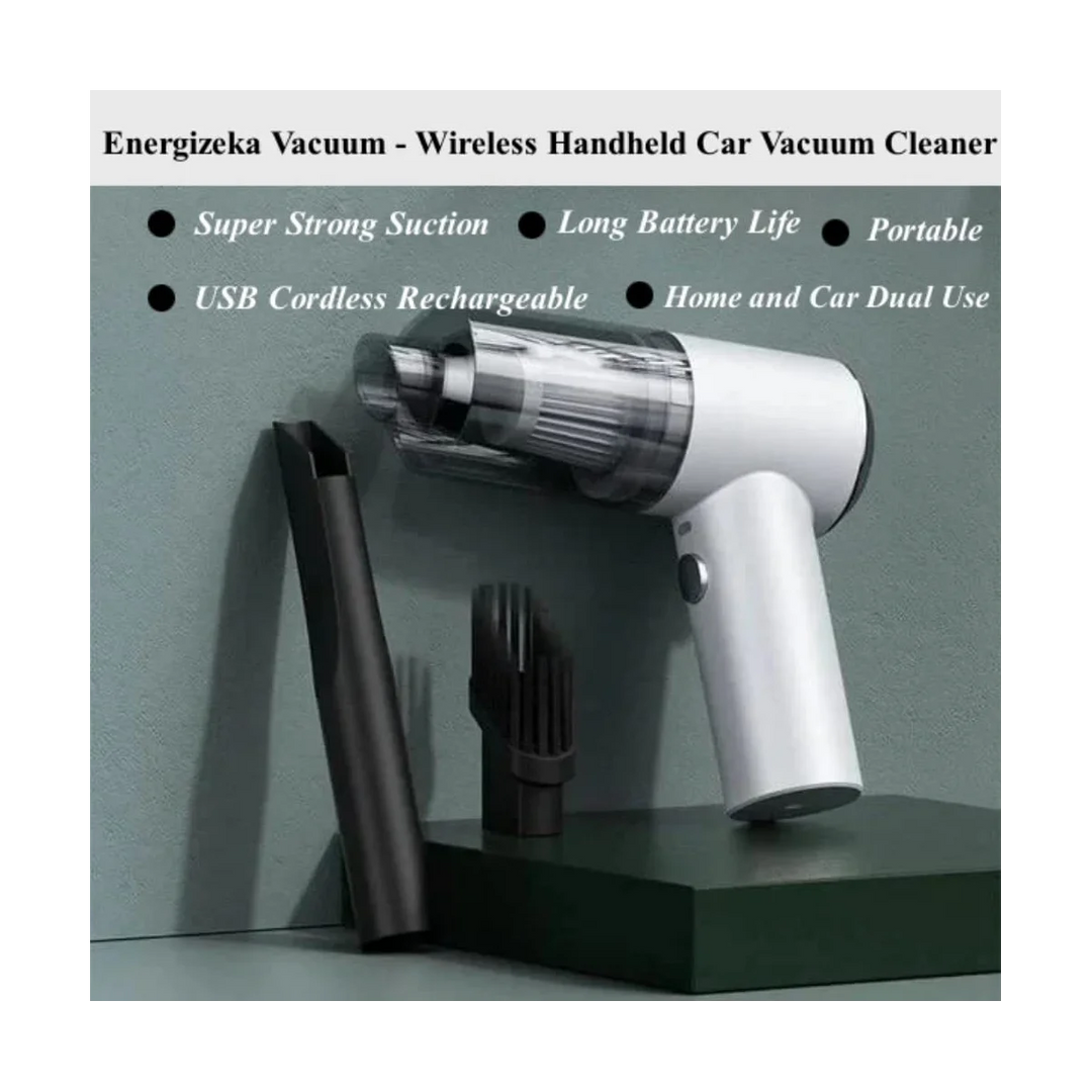 Powerful Wireless Car Vacuum Cleaner with Strong Suction and Rechargeable Battery - Perfect for Cars, Offices, and Homes