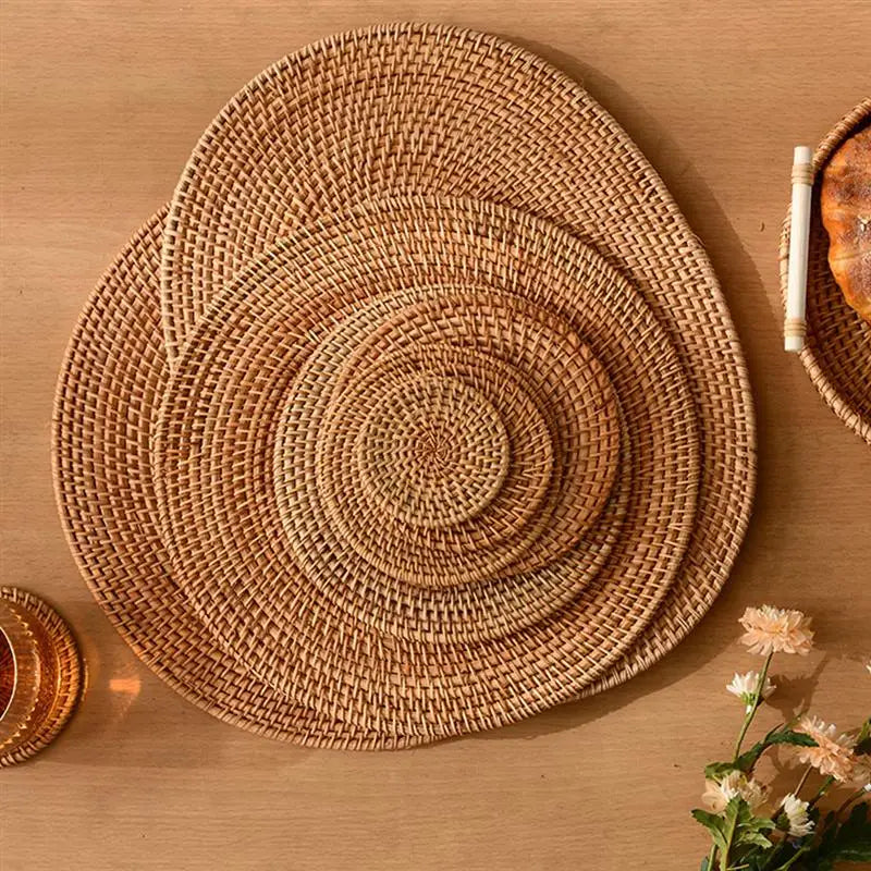 Stylish Rattan Coasters - Durable, Insulating, and Perfect for Any Occasion!