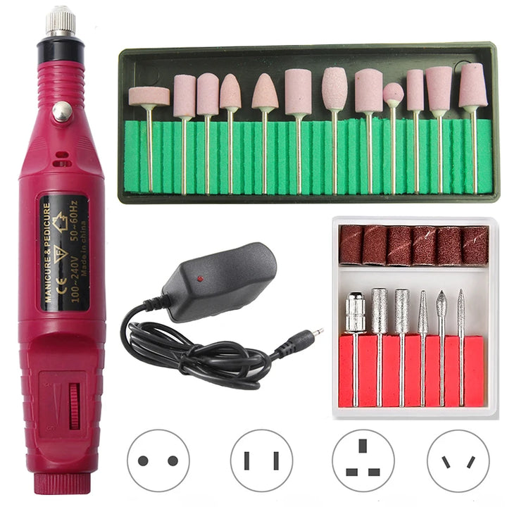 Professional Electric Nail Drill Set - Quiet & Smooth Operation, Multiple Speeds & Attachments - Perfect for Manicures & Pedicures