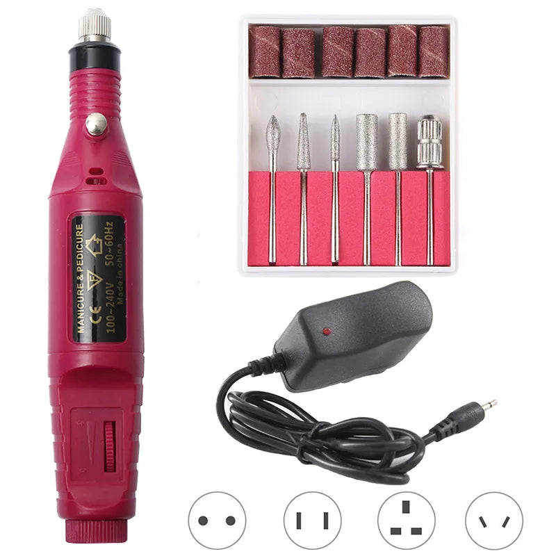 Professional Electric Nail Drill Set - Quiet & Smooth Operation, Multiple Speeds & Attachments - Perfect for Manicures & Pedicures