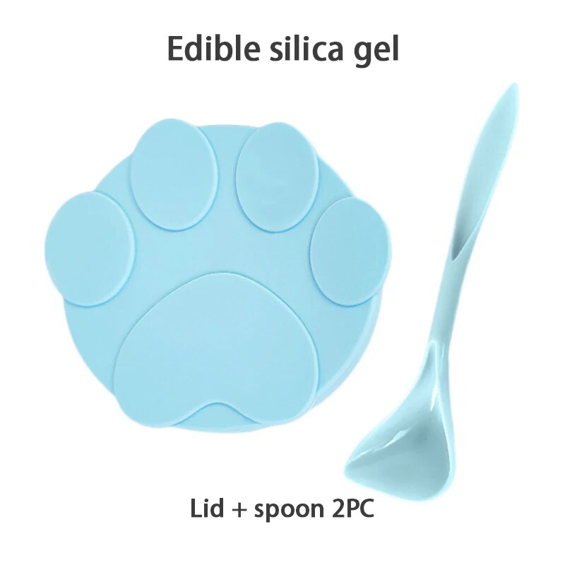 Portable Silicone Dog/ Cat Canned Lid 2-in-1Food Sealer w/ Spoon, Pet Food Cover Storage Fresh-keeping Lids, Pet Accessories