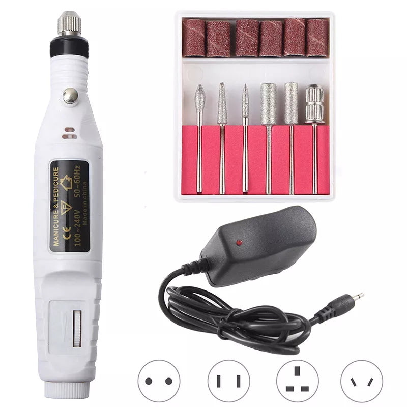 Professional Electric Nail Drill Set - Quiet & Smooth Operation, Multiple Speeds & Attachments - Perfect for Manicures & Pedicures