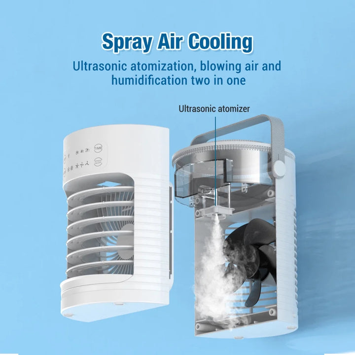 Latiable Portable Air Conditioner with Humidifier, White