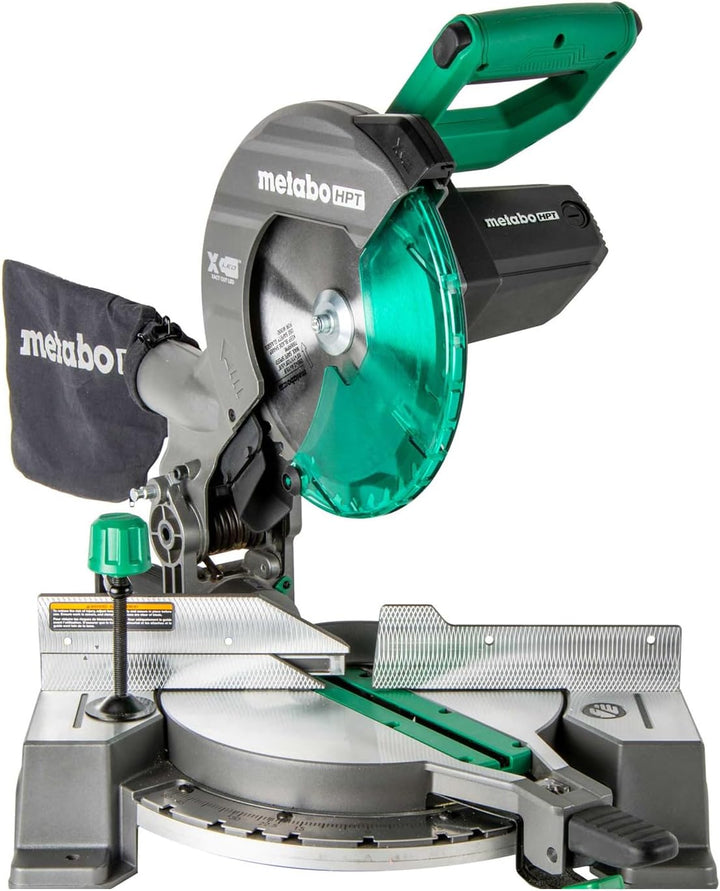 10-Inch Compound Miter Saw, 15-Amp Power Saw with Large 10-Inch Table, Precision Miter Angles, Single Bevel 0-45°, 24T TCT Blade, Positive Stops, Lightweight Design, C10FCGS