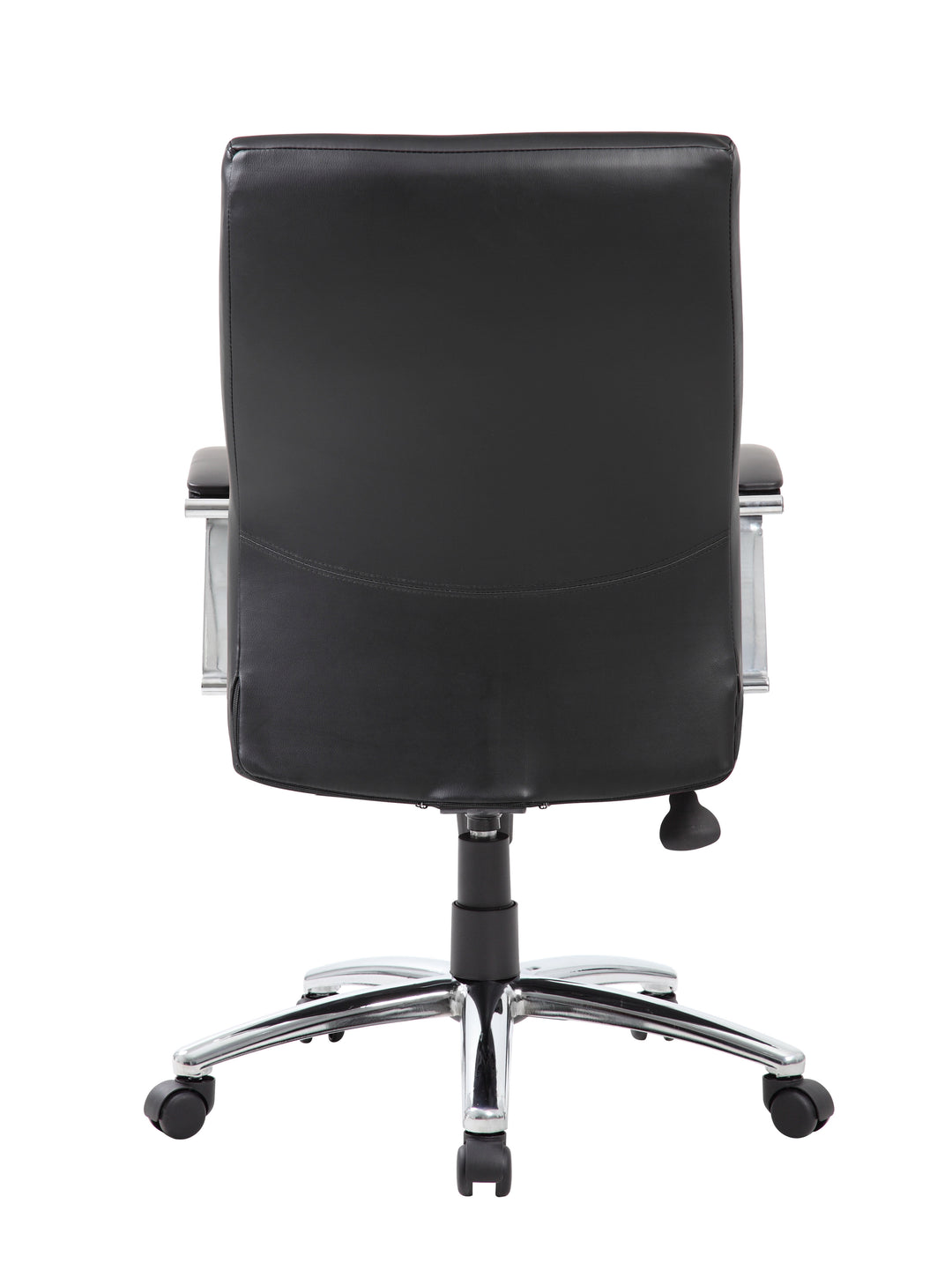 Leatherplus Home Office Adjustable Executive Chair with Casters, Black