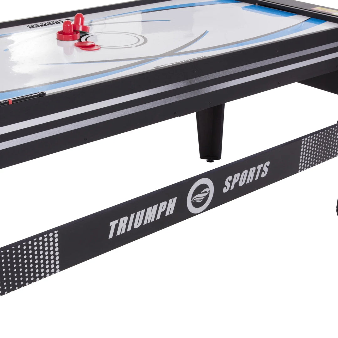 Triumph 72" 4 in 1 Multi-Game Swivel Table with Air-Powered Hockey, Table Tennis, Billiards, and Launch Football