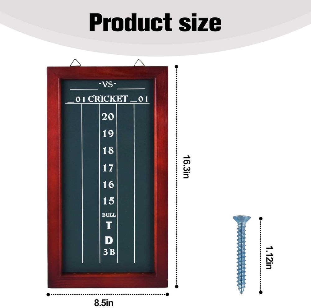 Dart Scoreboard, Chalk Dart Scoreboard for Dart Board Cricket & 01 Dart Games, Dart Board Scoreboard for Dart Scores (Excluding Chalk and Chalk)