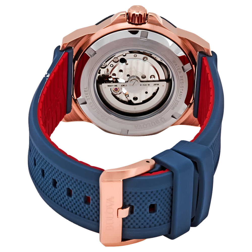 Bulova Marine Star Automatic Blue Dial Men'S Watch 98A227