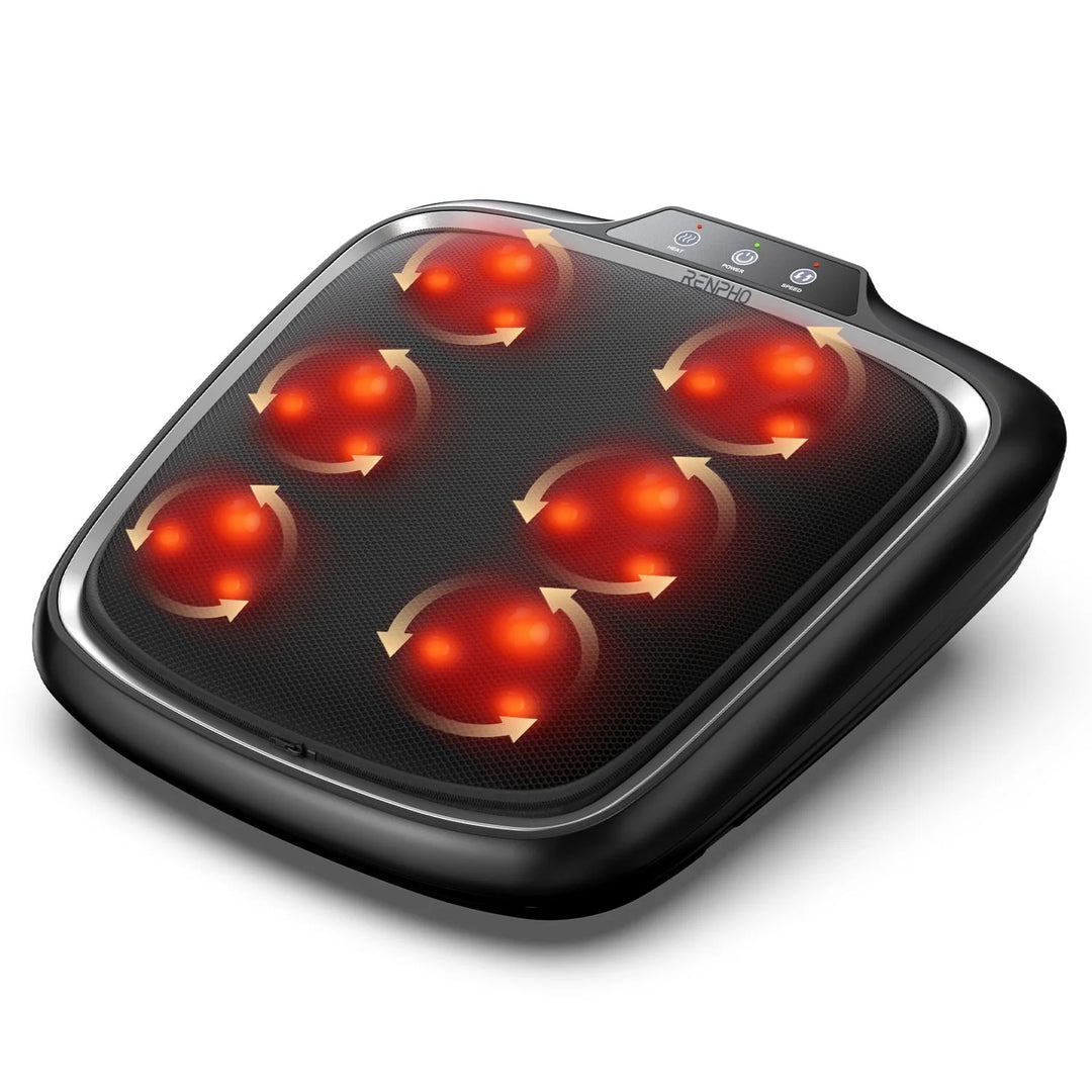 Foot Massager with Heat,Shiatsu Foot Massager for Circulation, Back Massager, Foot Warmer and Massager for Neuropathy Muscle Pain Relief, Plantar Fasciitis, Christmas Birthday Gifts for Dad and Mon