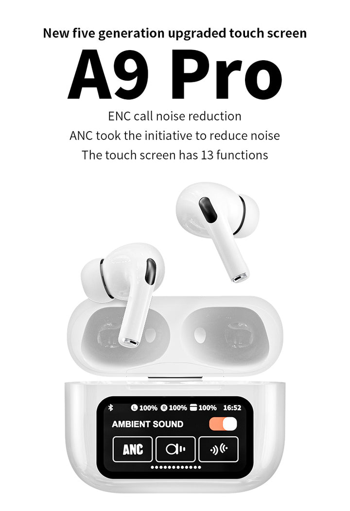 Wireless Earbuds Bluetooth 5.3 - ENC Noise Cancelling In-Ear Earbuds With Wireless Charging Case LED Display Deep Bass Earphones Headset With Built-in Mic Fifth Generation